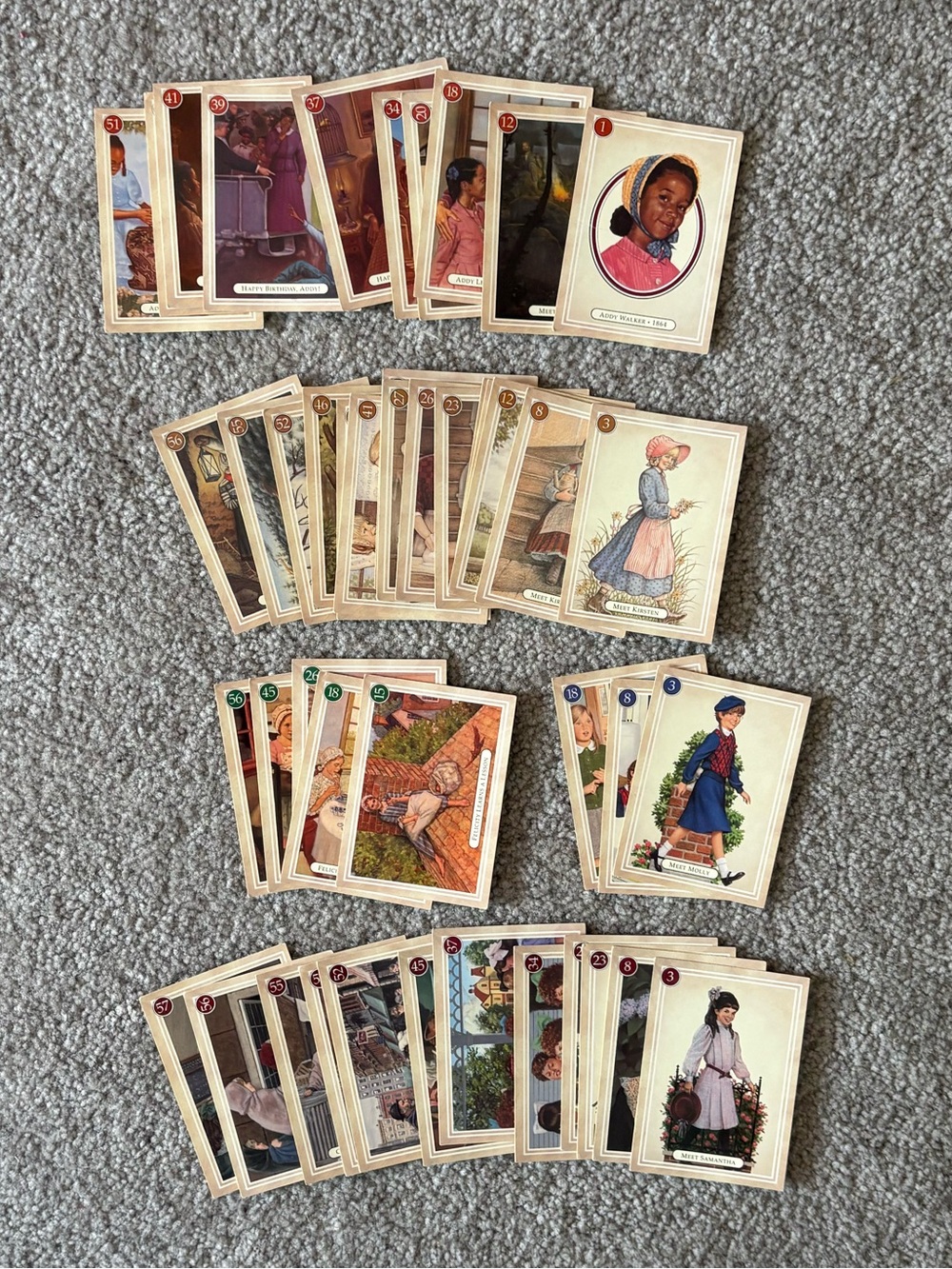 Vintage American Girll Doll trading cards